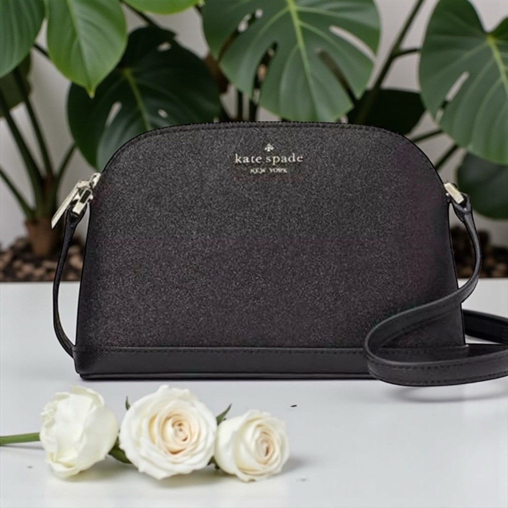 ♠️KATE SPADE♠️Black Glitter Tinsel Small
Dome Shoulder Crossbody/NWT